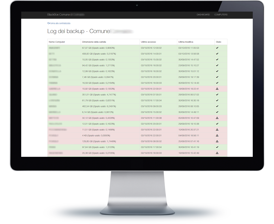 Monitoraggio Blackbox - Screenshot 2